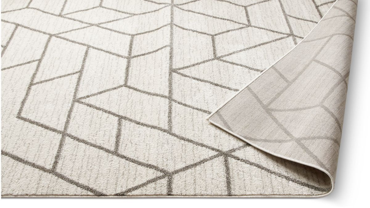 Tume Ivory Modern Geometric Rug SE-122