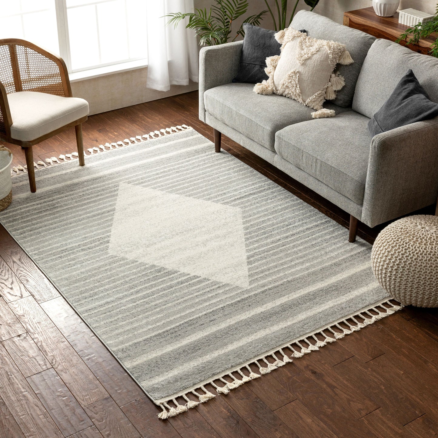 Josie Nordic Medallion Stripes Ivory Rug SE-162