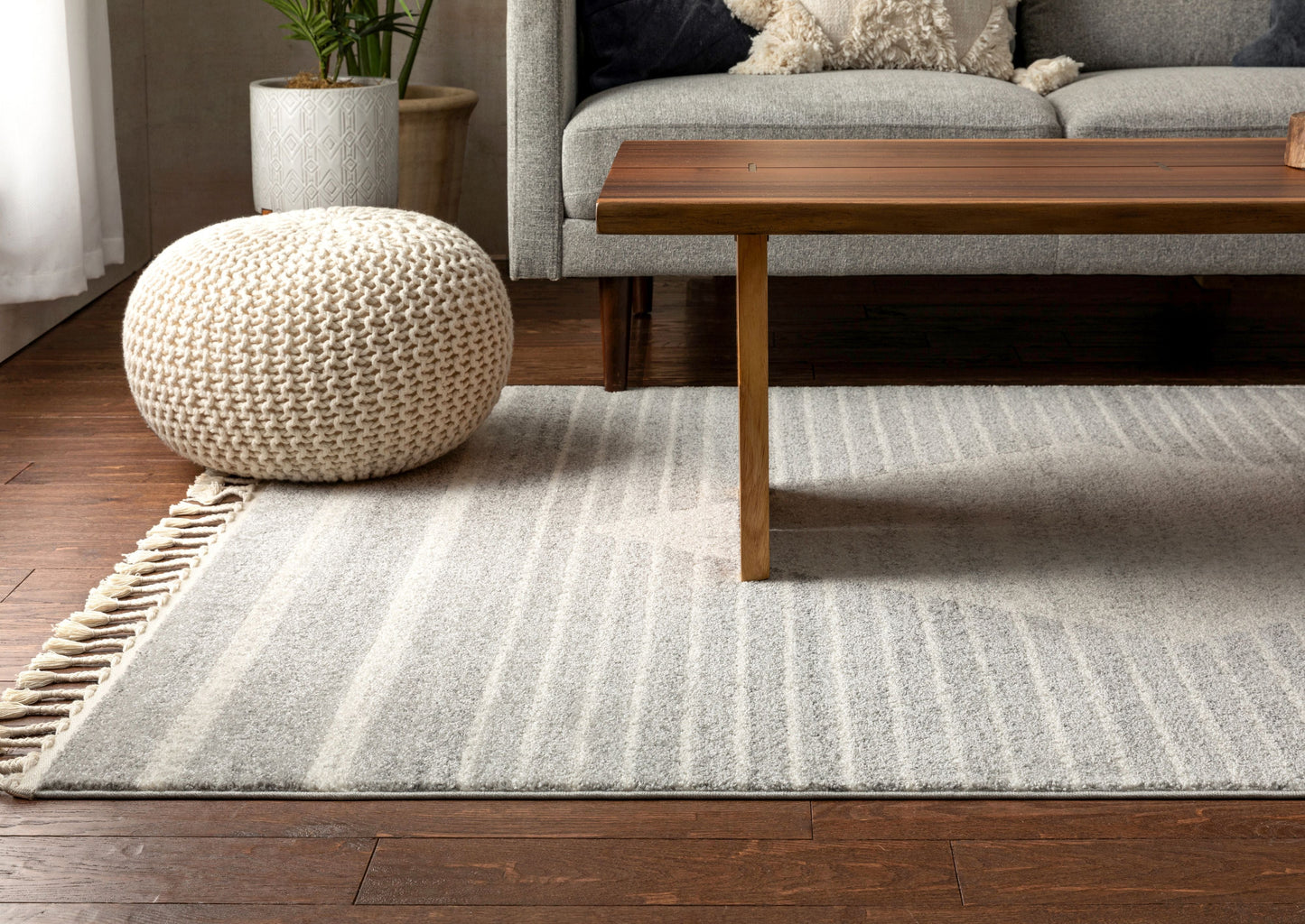 Josie Nordic Medallion Stripes Ivory Rug SE-162