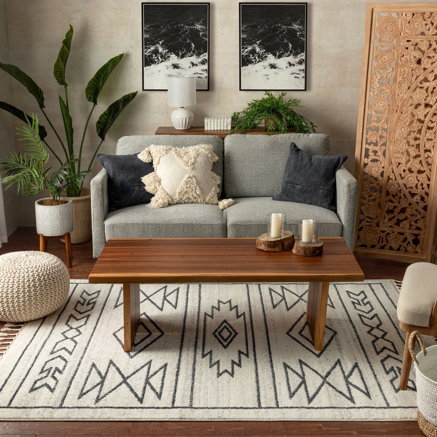 Gota Moroccan Tribal Ivory Rug SE-192