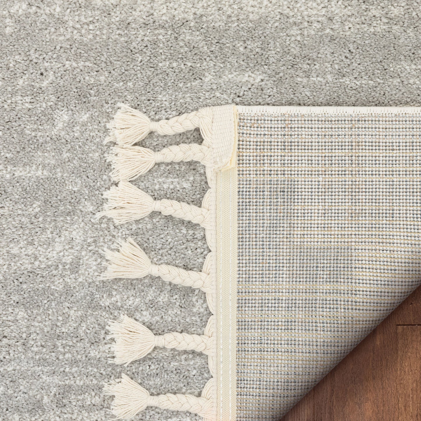 Carly Nordic Solid & Striped Grey Rug SE-222