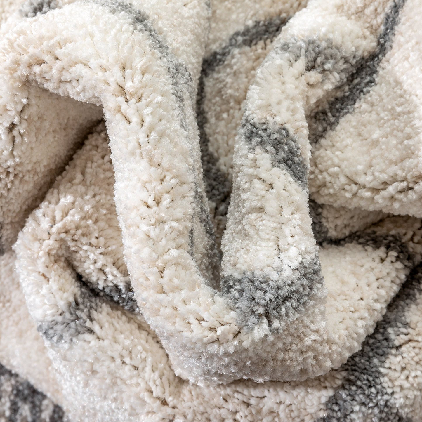 Diodelly Moroccan Lattice Trellis Ivory Grey Rug SE-262