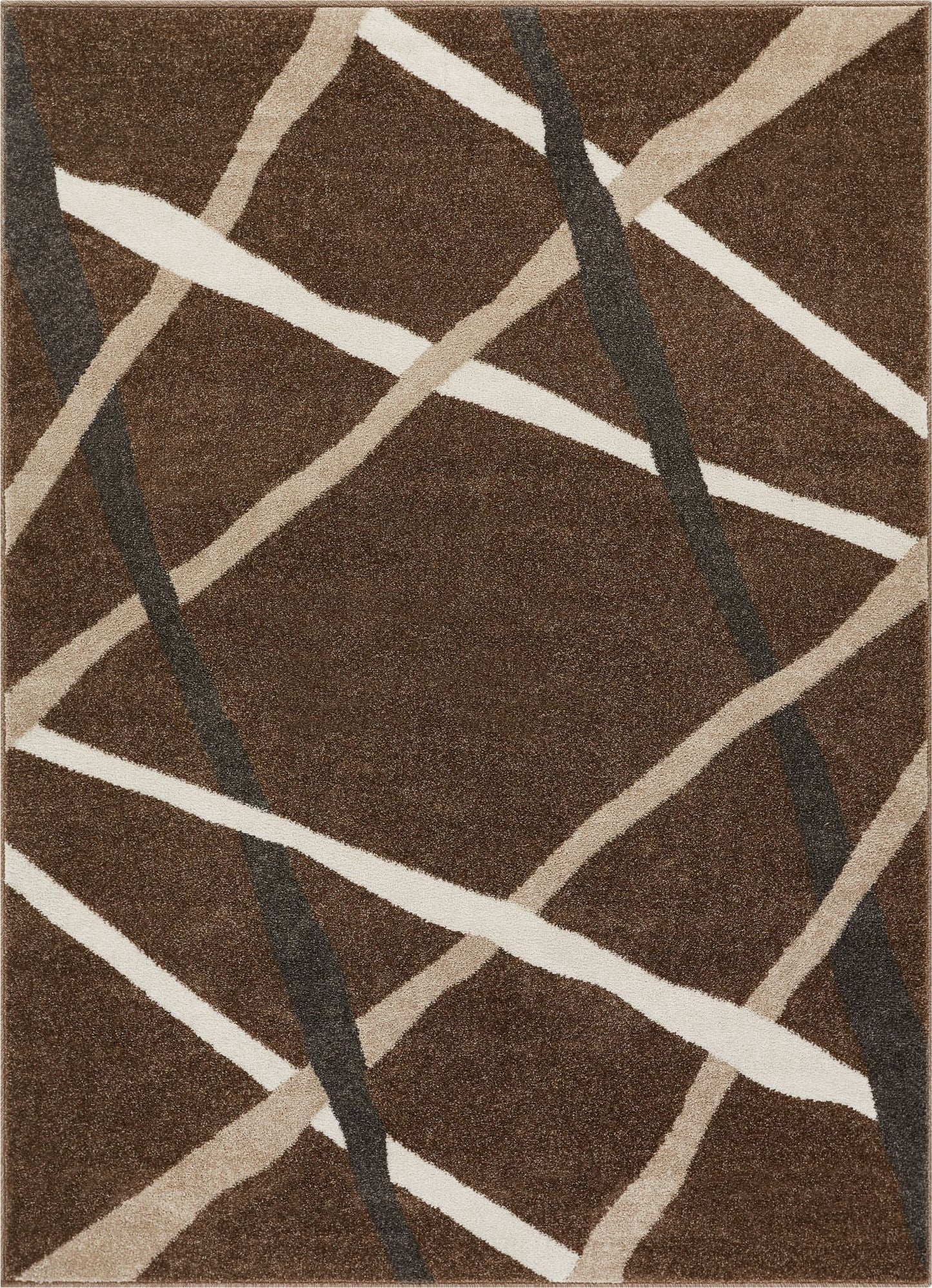 Piku Brown Modern Geometric Rug SE-28