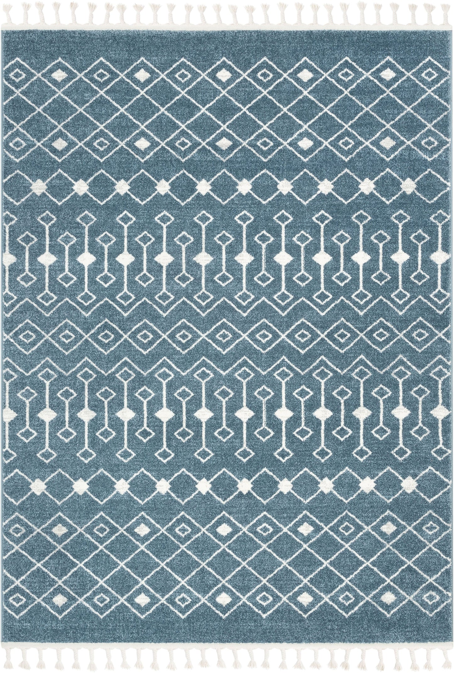 Transistora Nordic Tribal Trellis Pattern Blue Rug SE-284