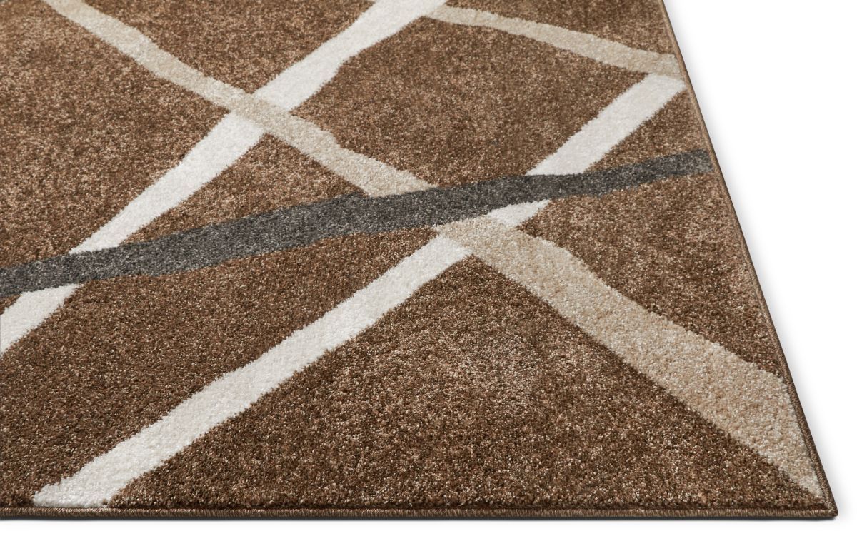 Piku Brown Modern Geometric Rug SE-28
