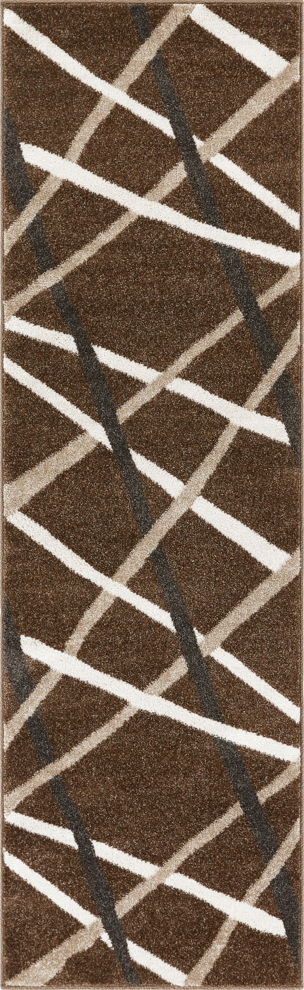 Piku Brown Modern Geometric Rug SE-28