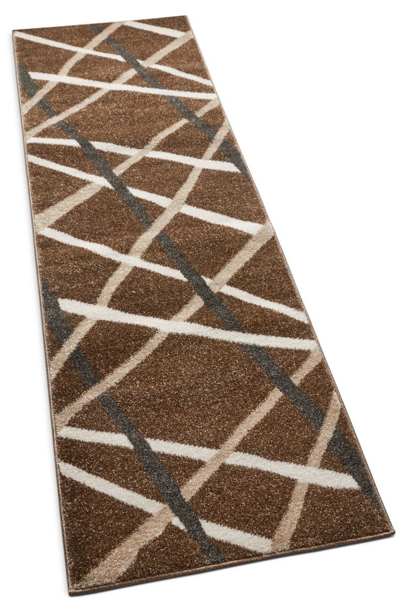 Piku Brown Modern Geometric Rug SE-28