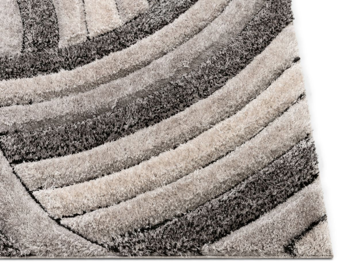 Ucci Grey Modern 3D Textured Shag Rug SF-08
