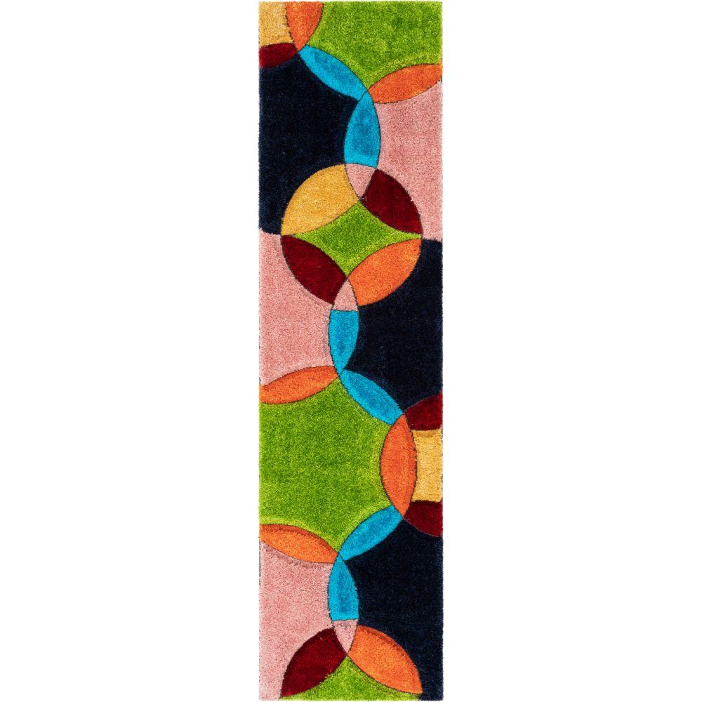 Newport Modern Geometric Shag Multi 3D Textured Thick & Soft Shag Rug SF-111