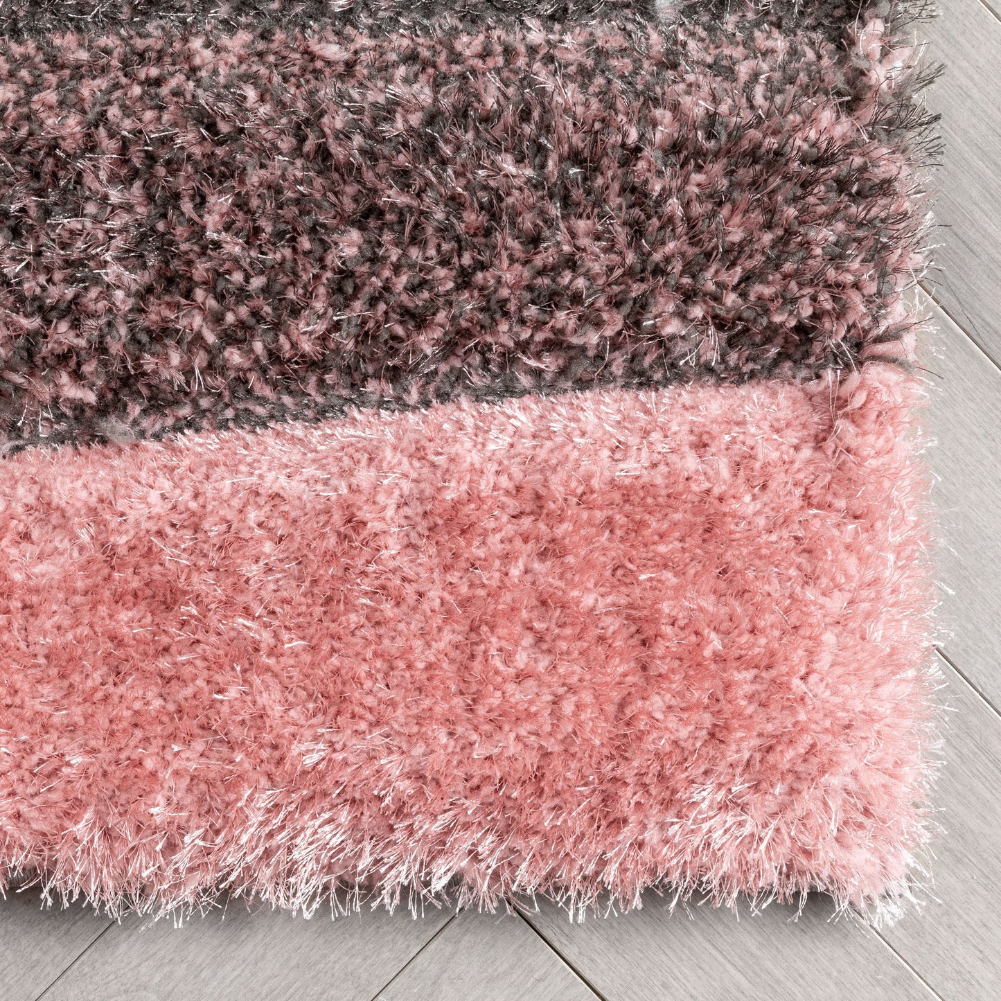 Apallo Modern Geometric Blush 3D Textured Thick & Soft Shag Rug SF-149