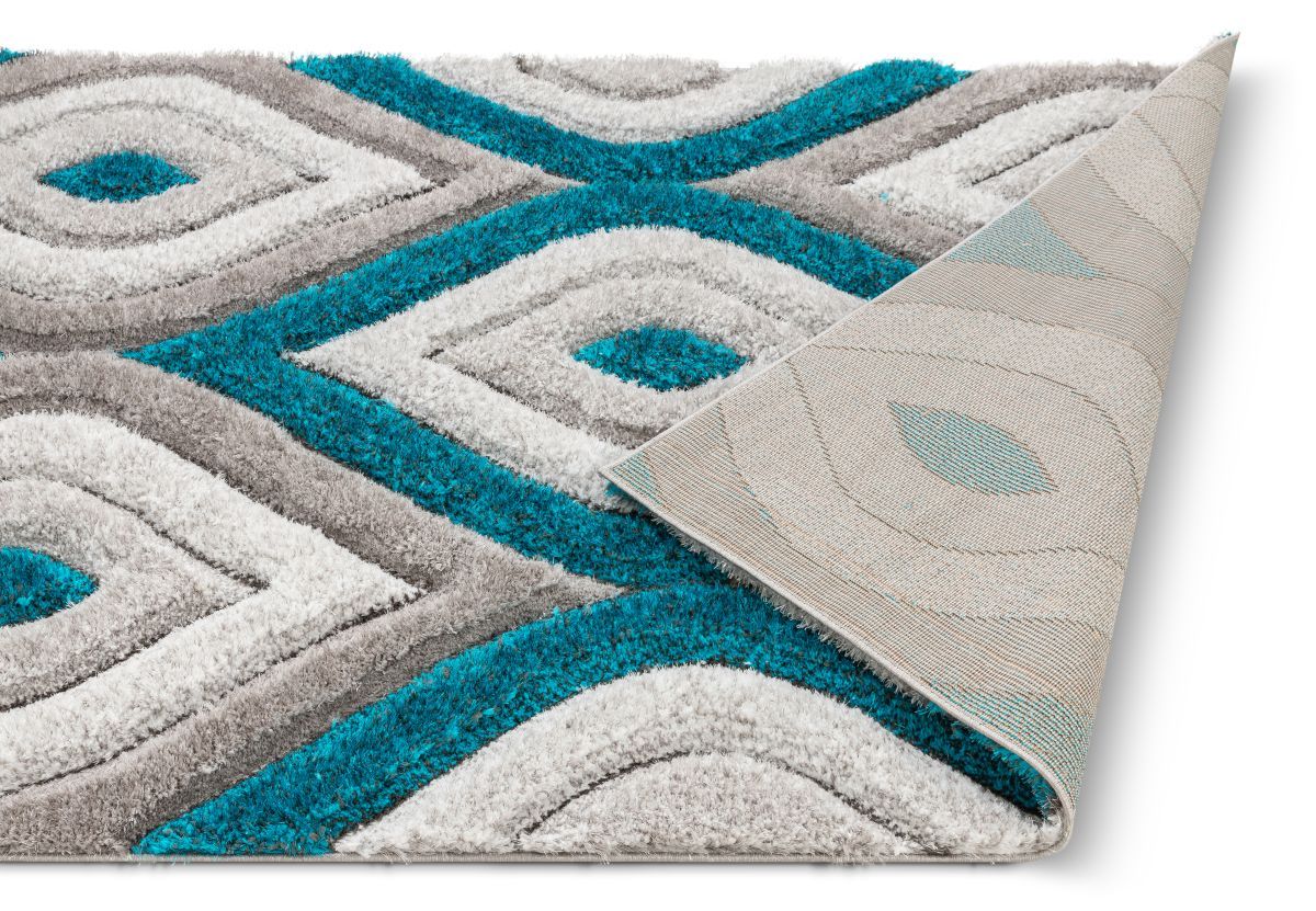 Malibu Blue Modern 3D Textured Shag Rug SF-14