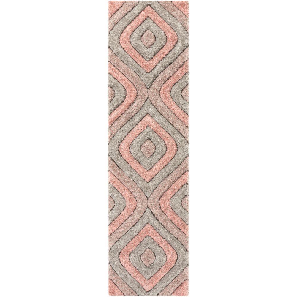 Malibu Blush Modern 3D Textured Shag Rug SF-19