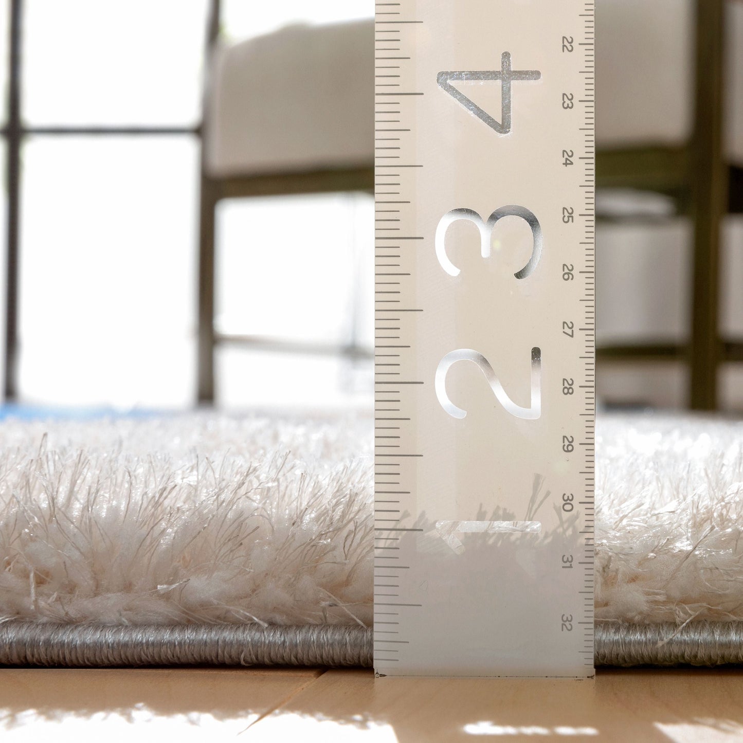 Escondido Modern Geometric Boxes Shag Light Blue 3D Textured Thick & Soft Shag Rug SF-66