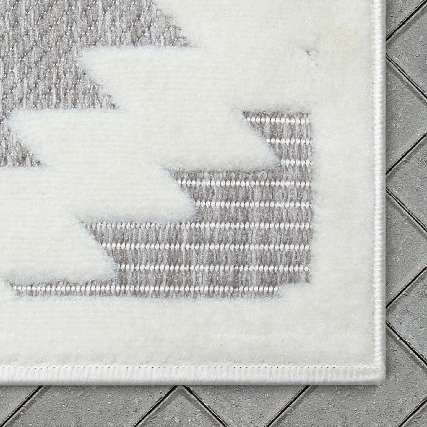 Keiko Tribal Moroccan Indoor/Outdoor Grey High-Low Rug SIL-27