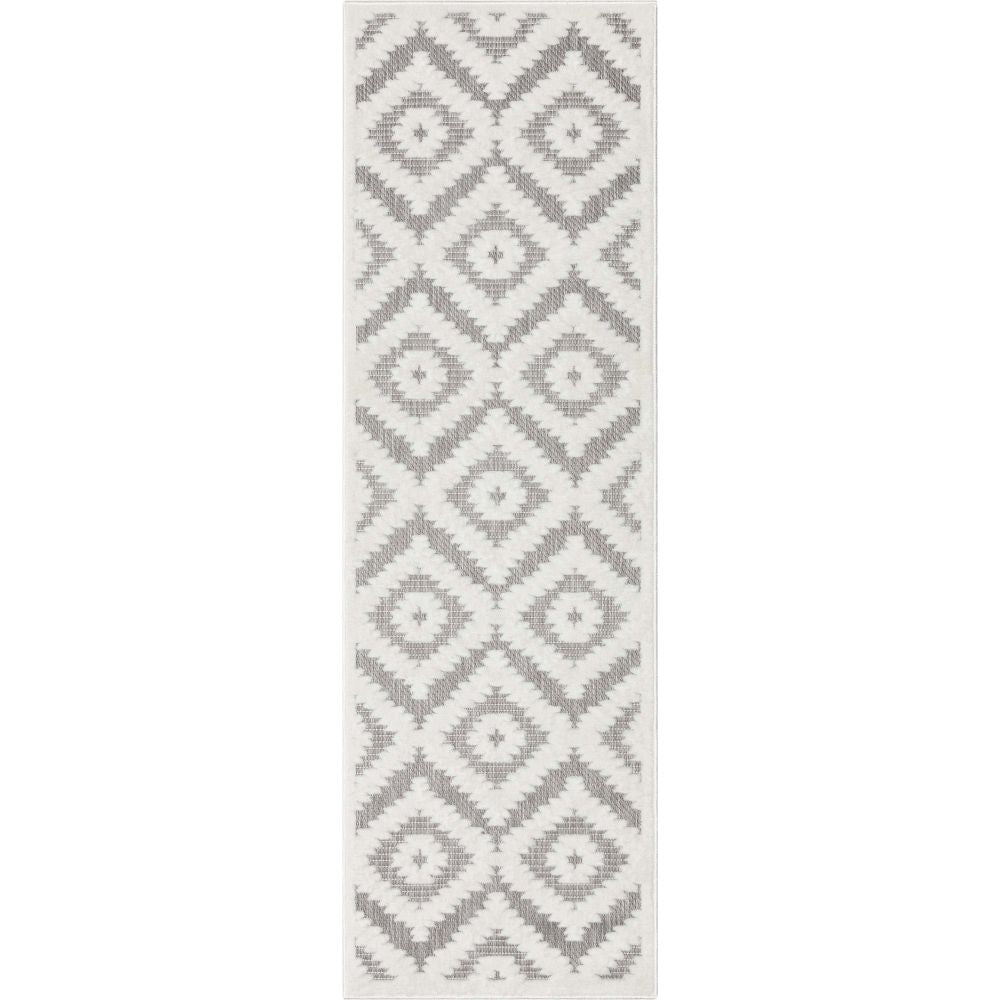 Keiko Tribal Moroccan Indoor/Outdoor Grey High-Low Rug SIL-27