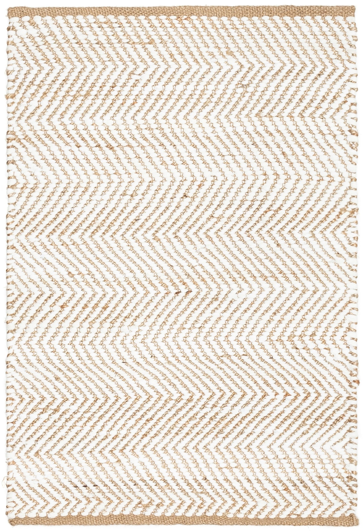 Willow Jute Chevron Natural Hand-Woven Chunky-Textured Rug SUR-12