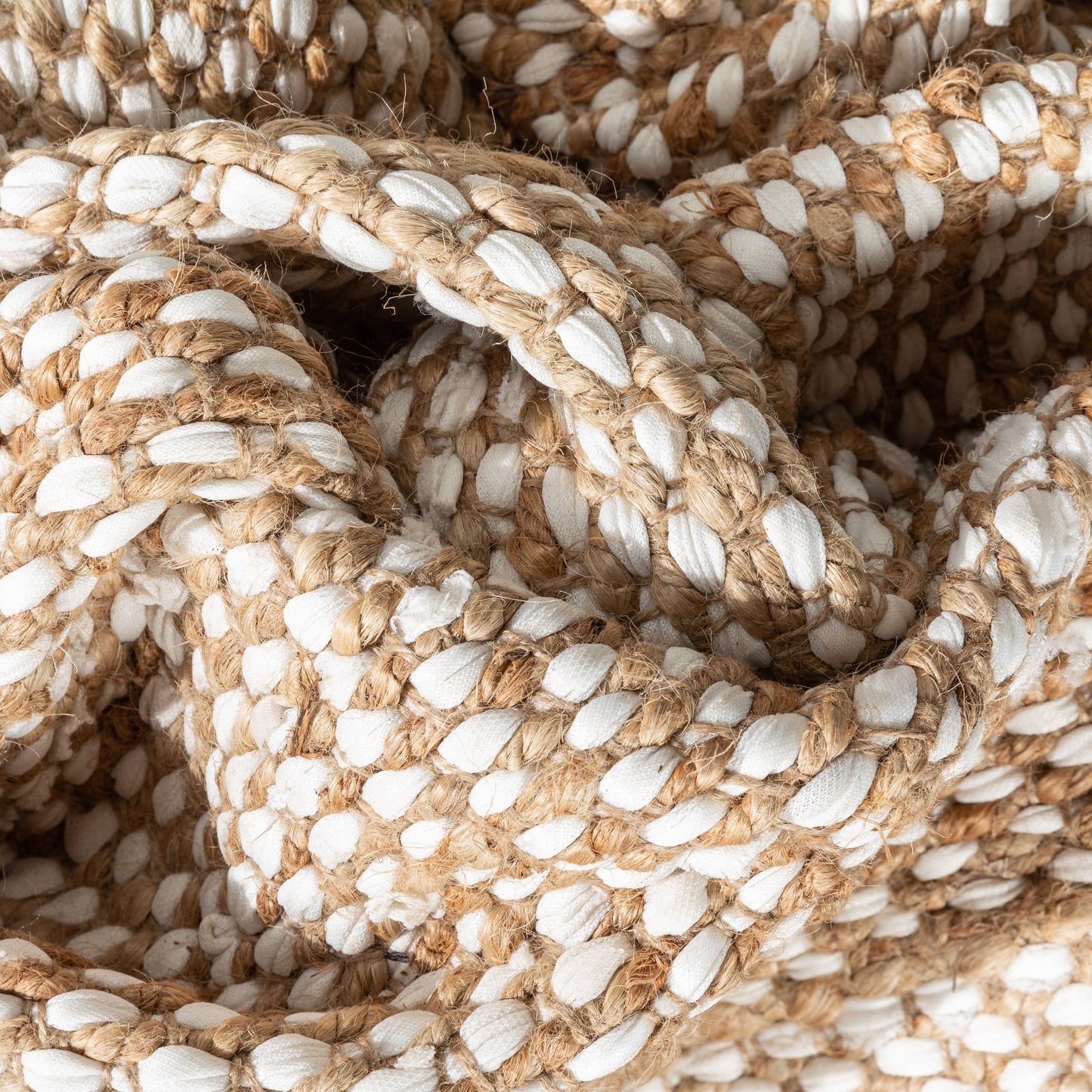 Willow Jute Chevron Natural Hand-Woven Chunky-Textured Rug SUR-12