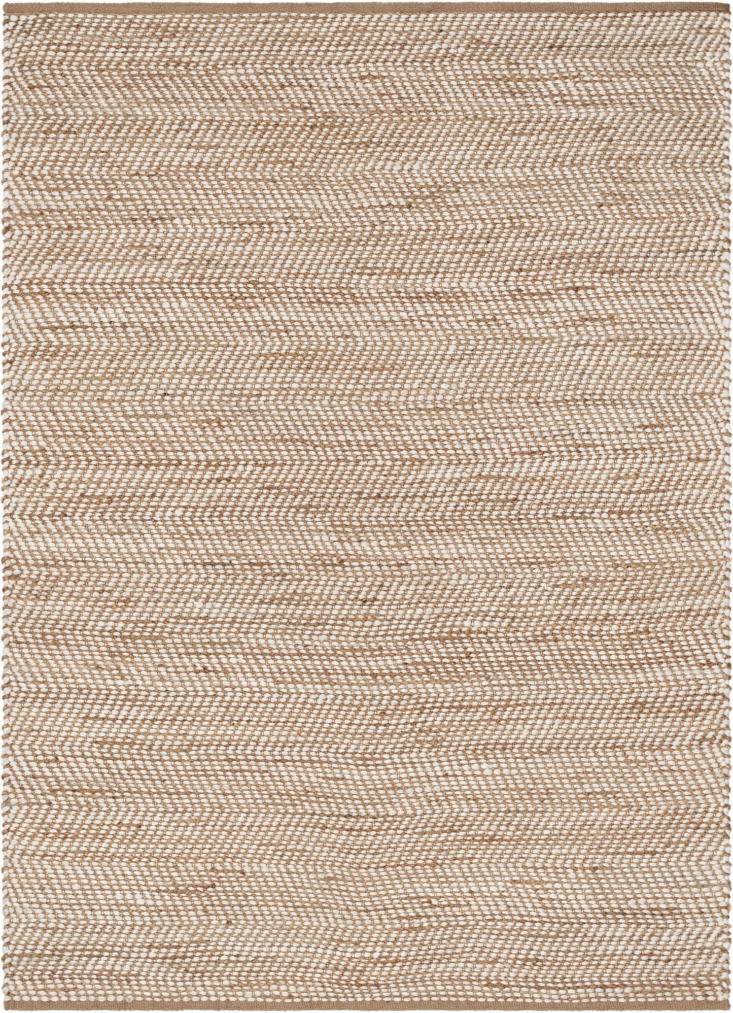 Willow Jute Chevron Natural Hand-Woven Chunky-Textured Rug SUR-12