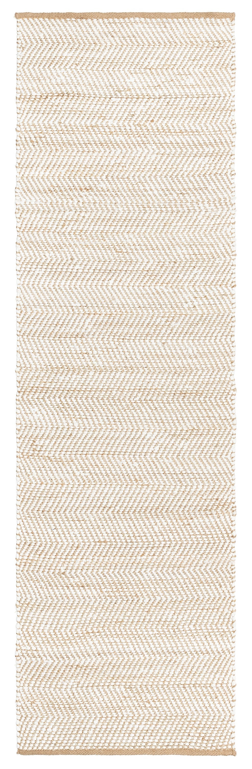Willow Jute Chevron Natural Hand-Woven Chunky-Textured Rug SUR-12
