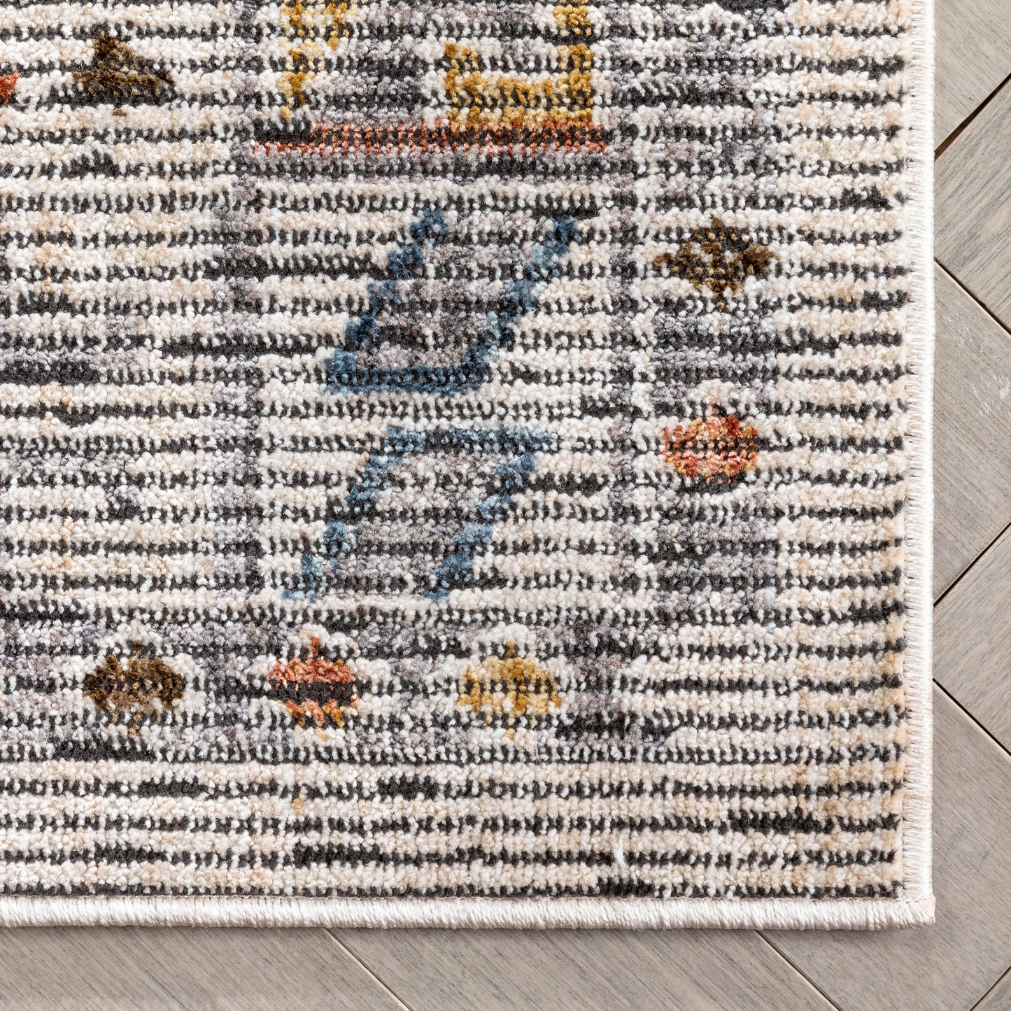 Namib Vintage Medallion Oriental Ivory Textured Rug TEN-52