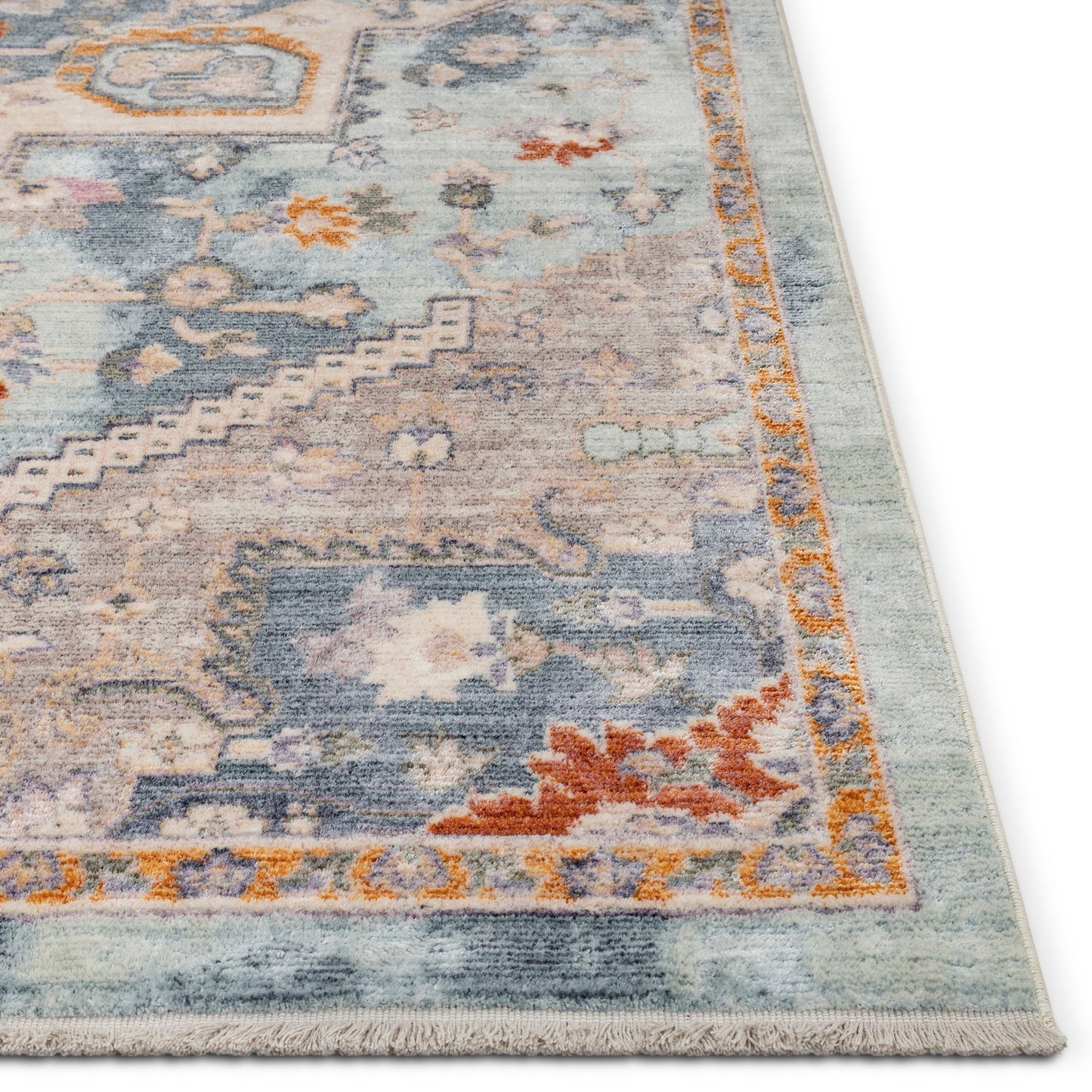 Grote Global Vintage Medallion Blue Rug TIV-36