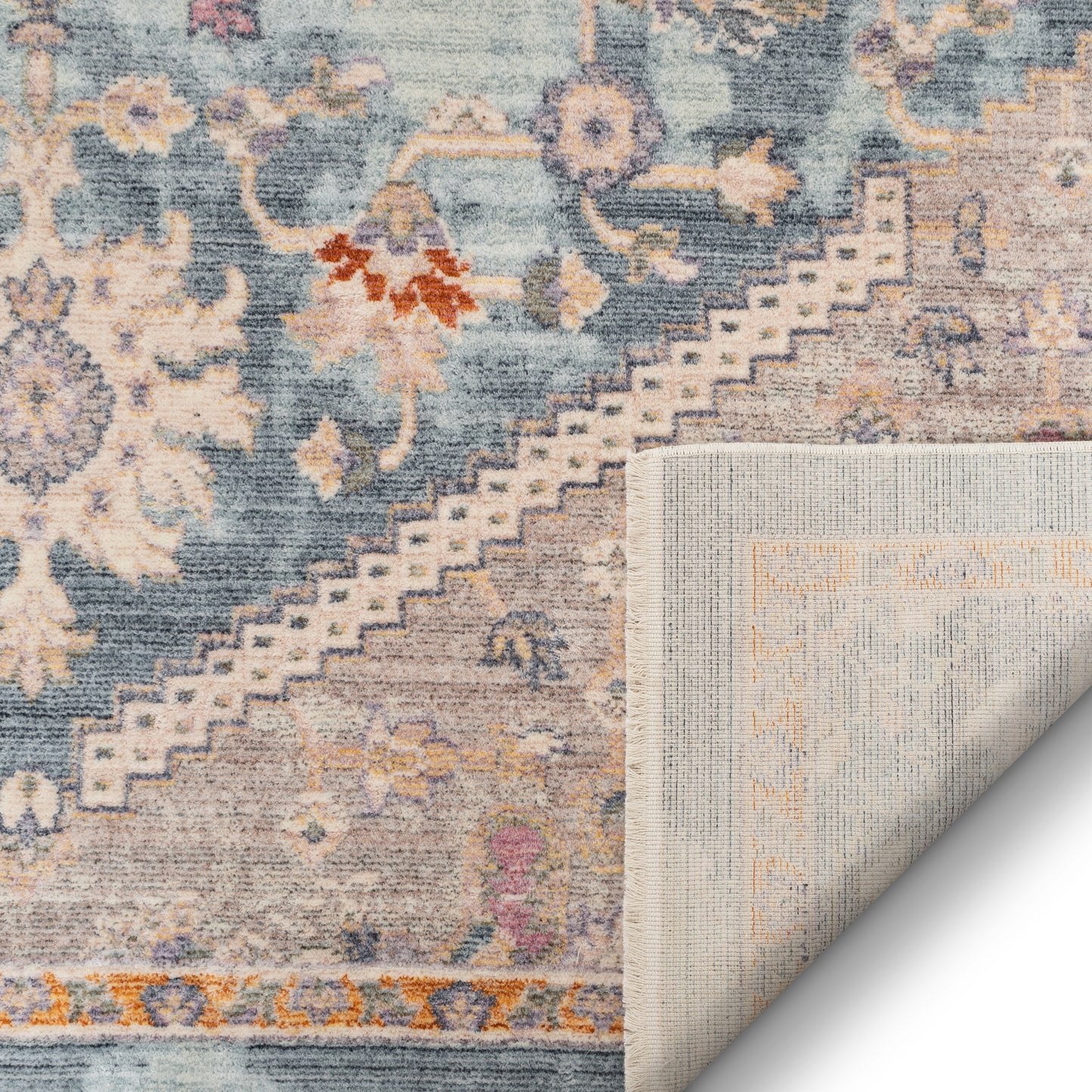 Grote Global Vintage Medallion Blue Rug TIV-36