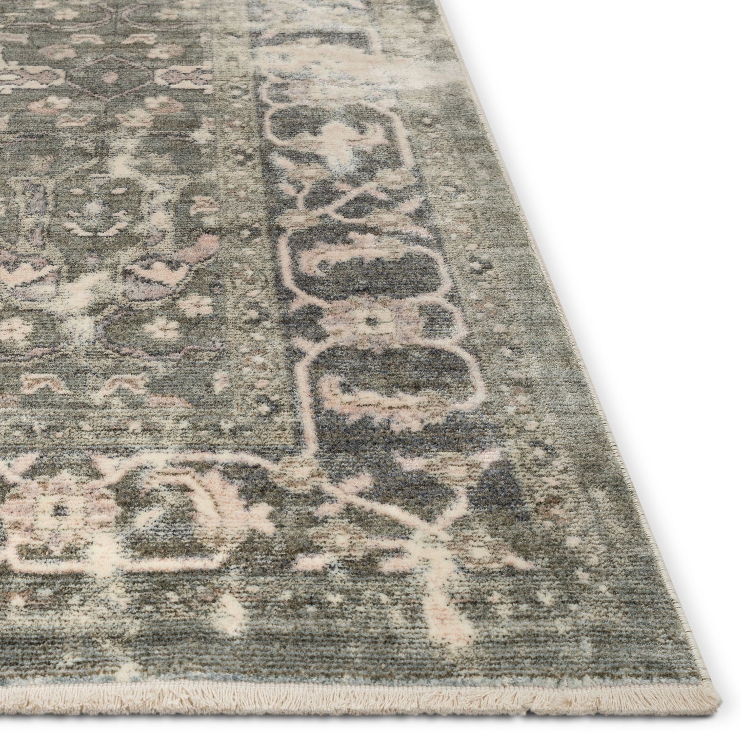 Prospect Global Vintage Persian Oriental Green Rug TIV-55