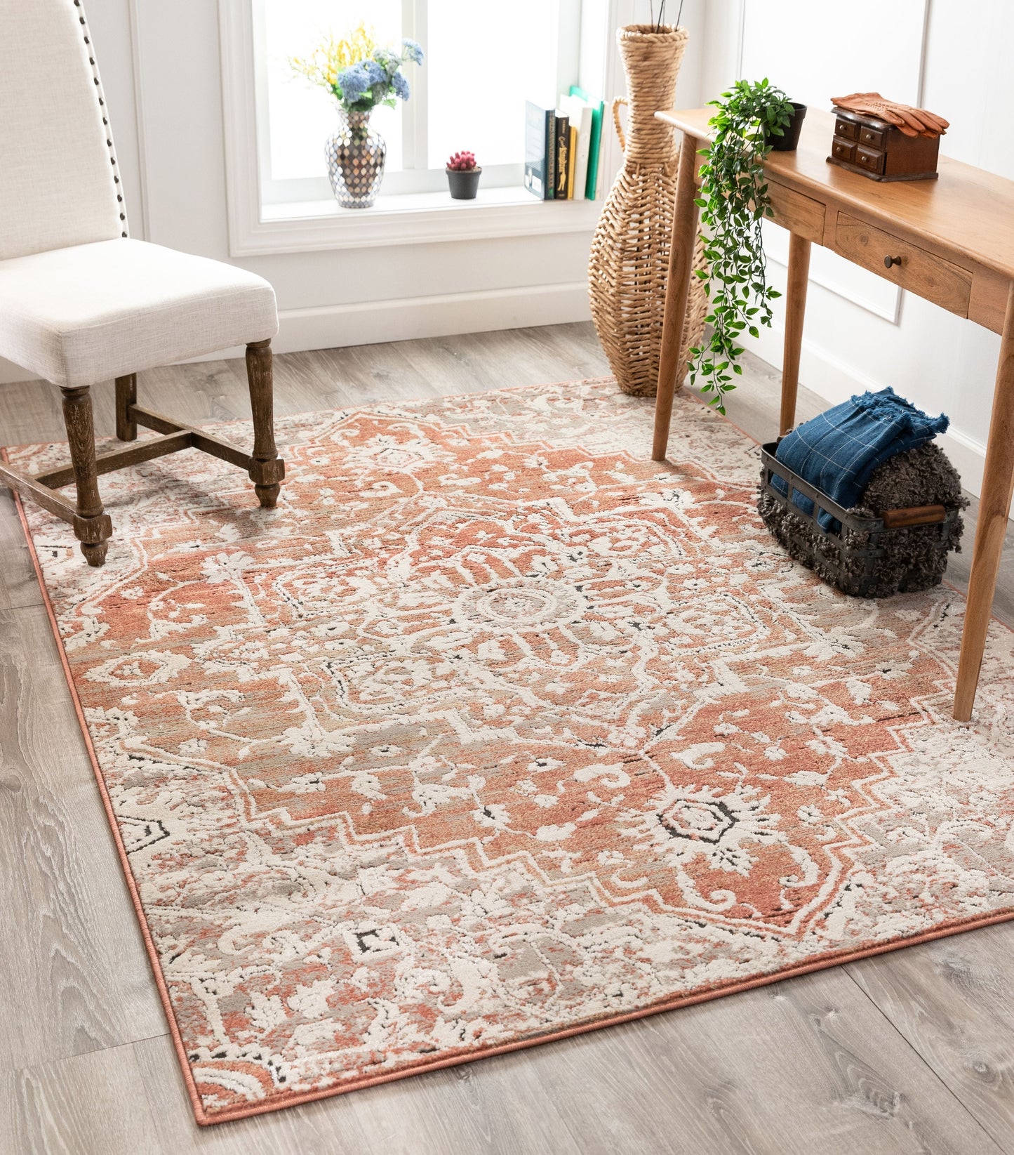 Caine Vintage Persian Oriental Brick Rug TK-00