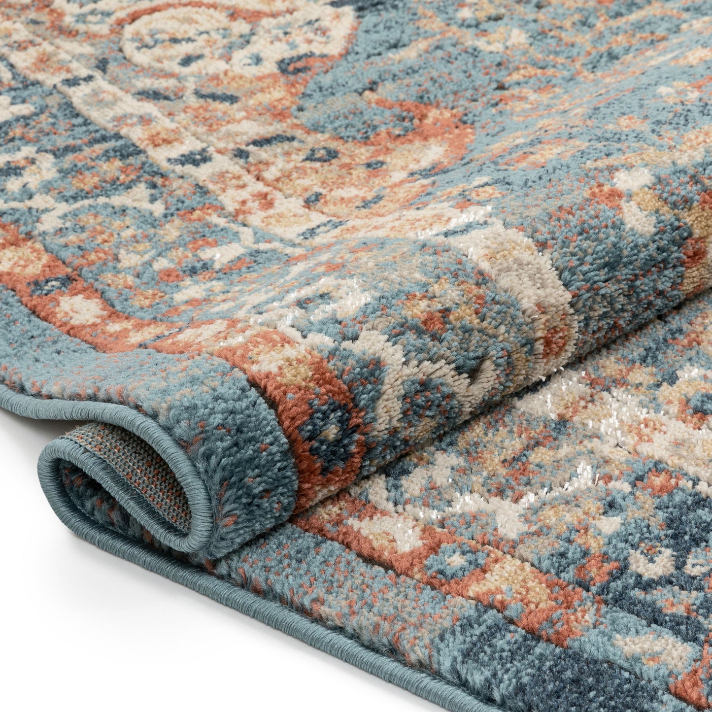 Mariya Vintage Medallion Persian Blue Rug TK-44