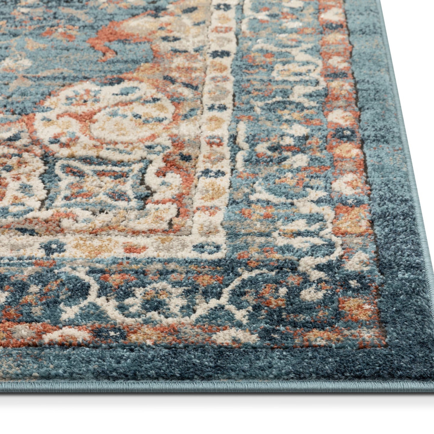 Mariya Vintage Medallion Persian Blue Rug TK-44