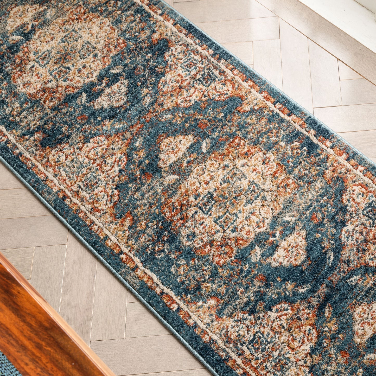 Mariya Vintage Medallion Persian Blue Rug TK-44