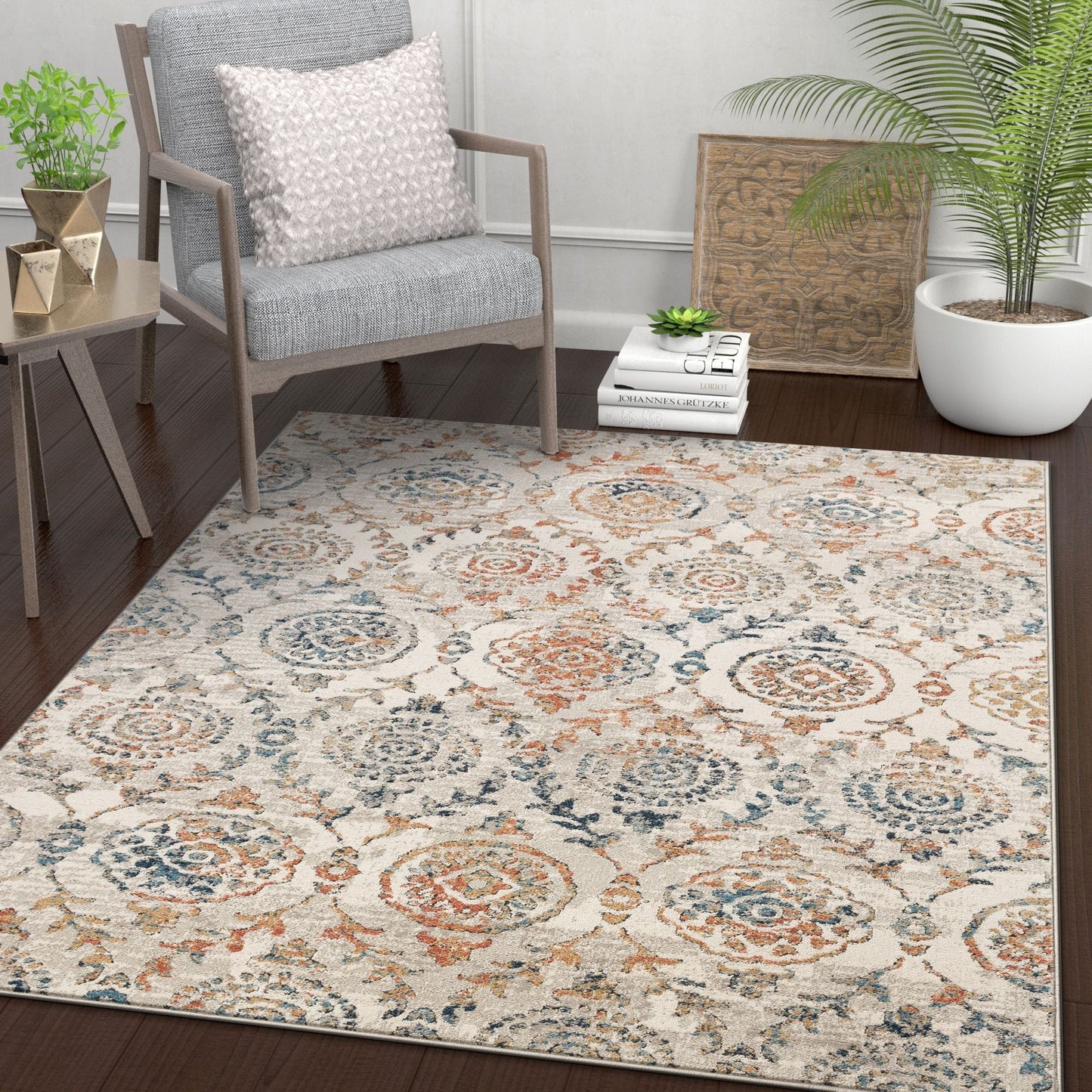 Baird Modern Ogee Ivory Rug TK-52