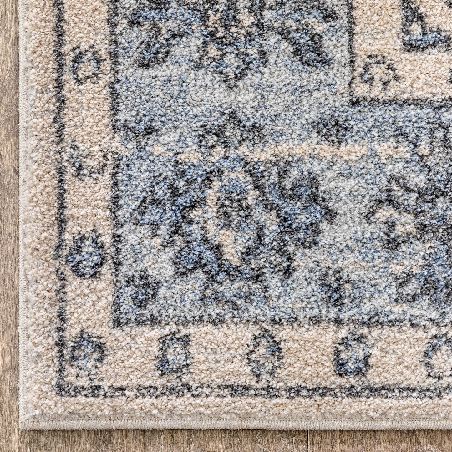 Savona Persian Floral Medallion Light Blue Rug TOP-26