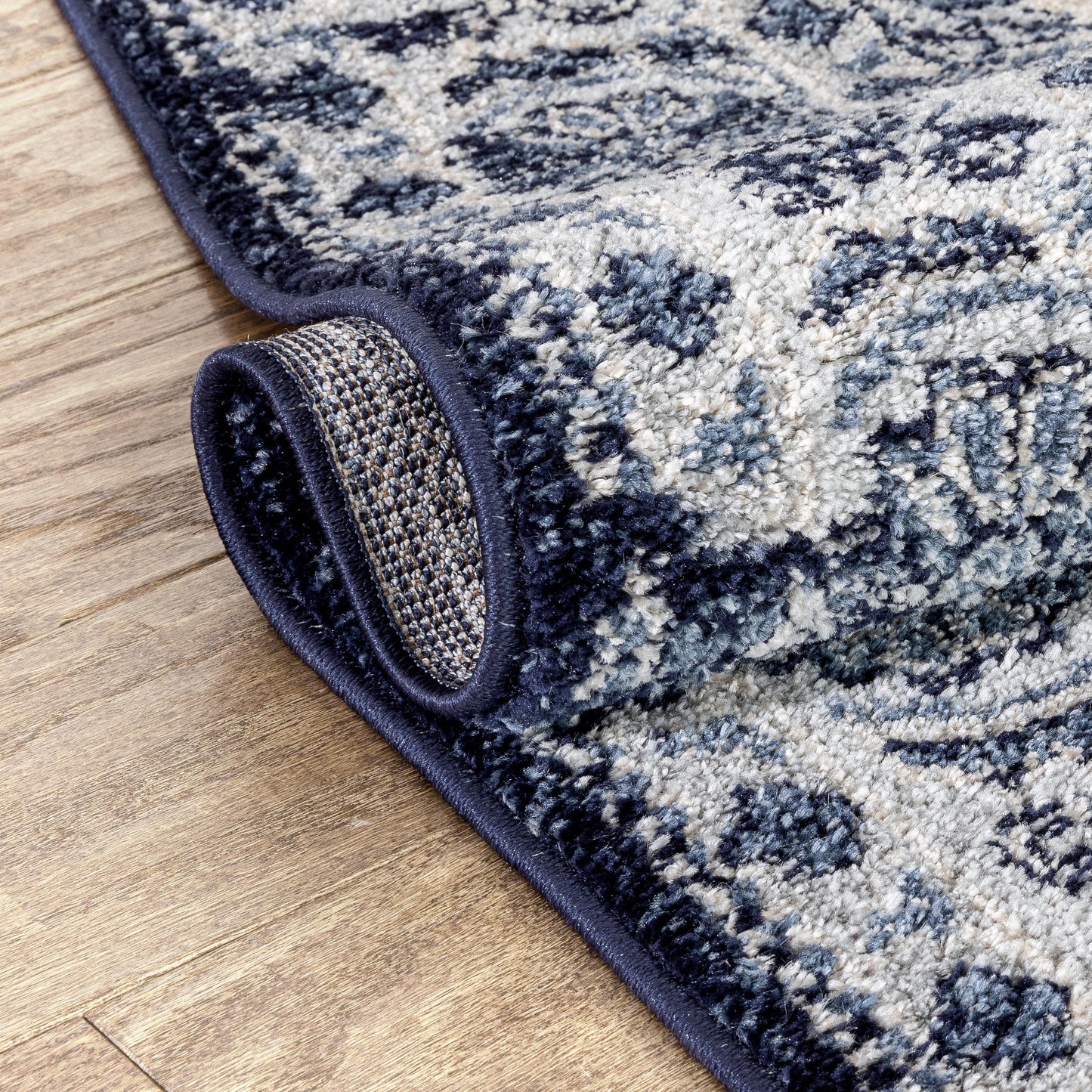 Monza Vintage Medallion Oriental Blue Rug TOP-34