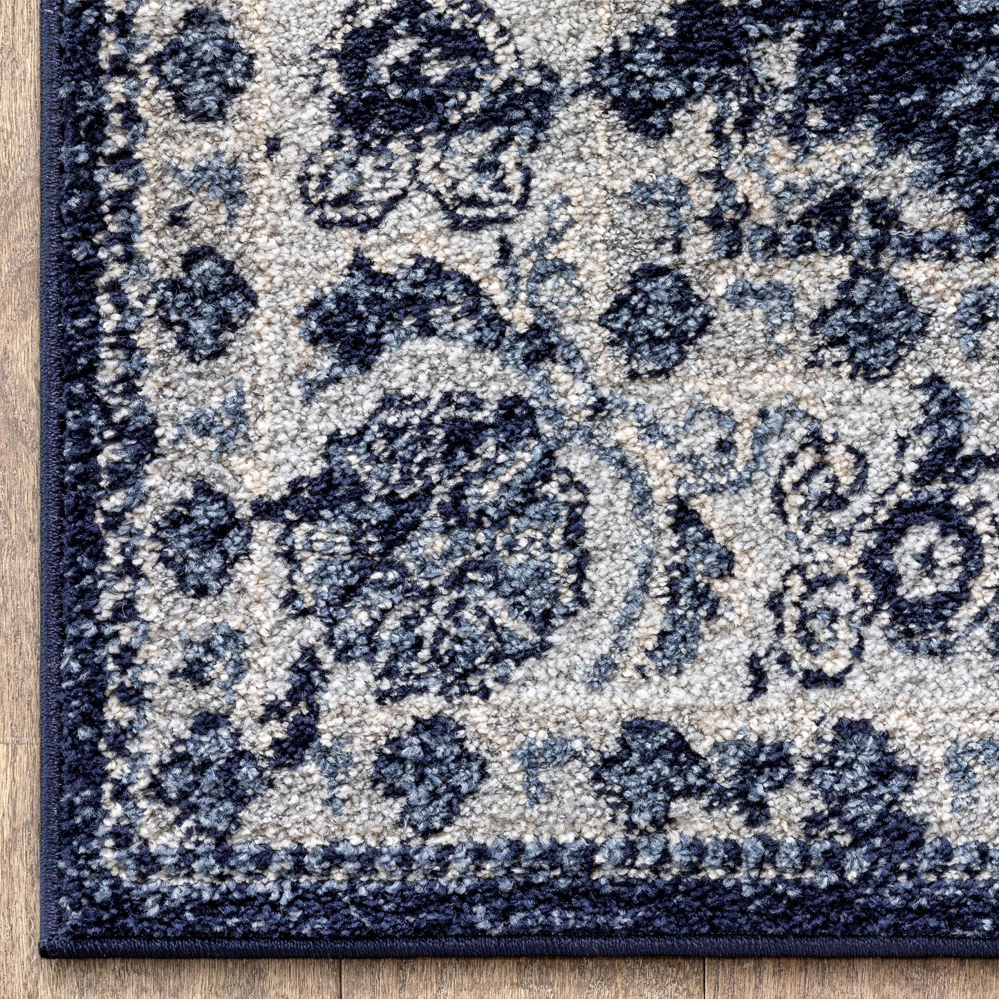Monza Vintage Medallion Oriental Blue Rug TOP-34
