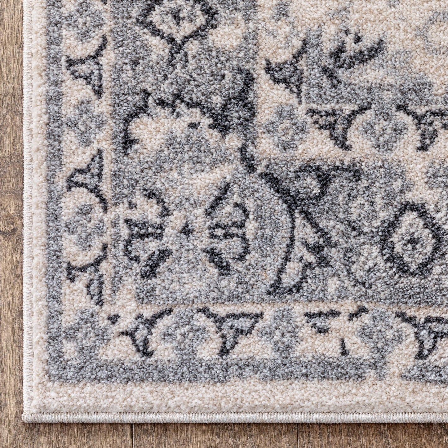 Monza Vintage Medallion Oriental Grey Rug TOP-37