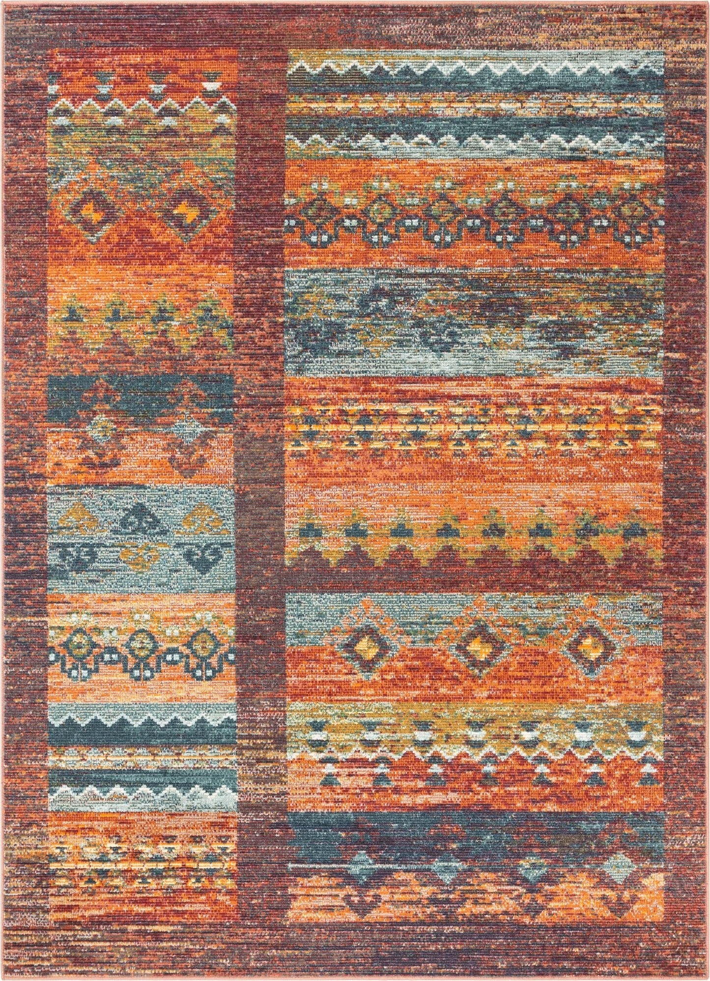 Aragon Multi Mid-Century Tribal Scandinavian Rug TS-20