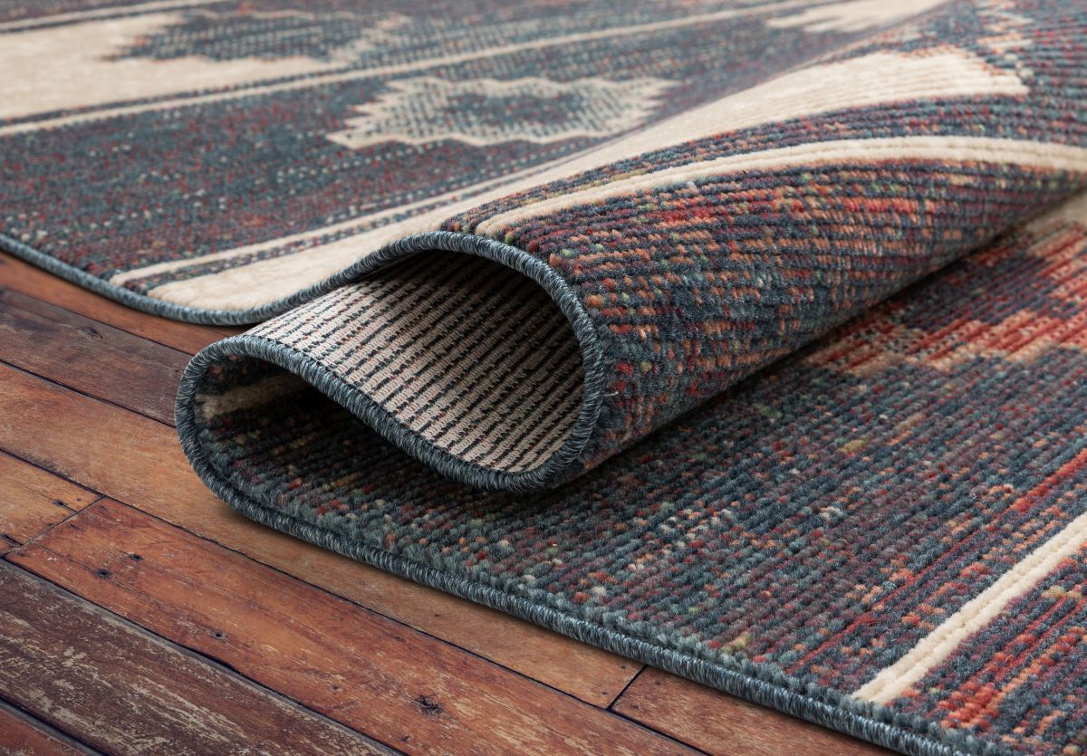 Socorro Blue Mid-Century Scandinavian Southwestern Rug TS-44