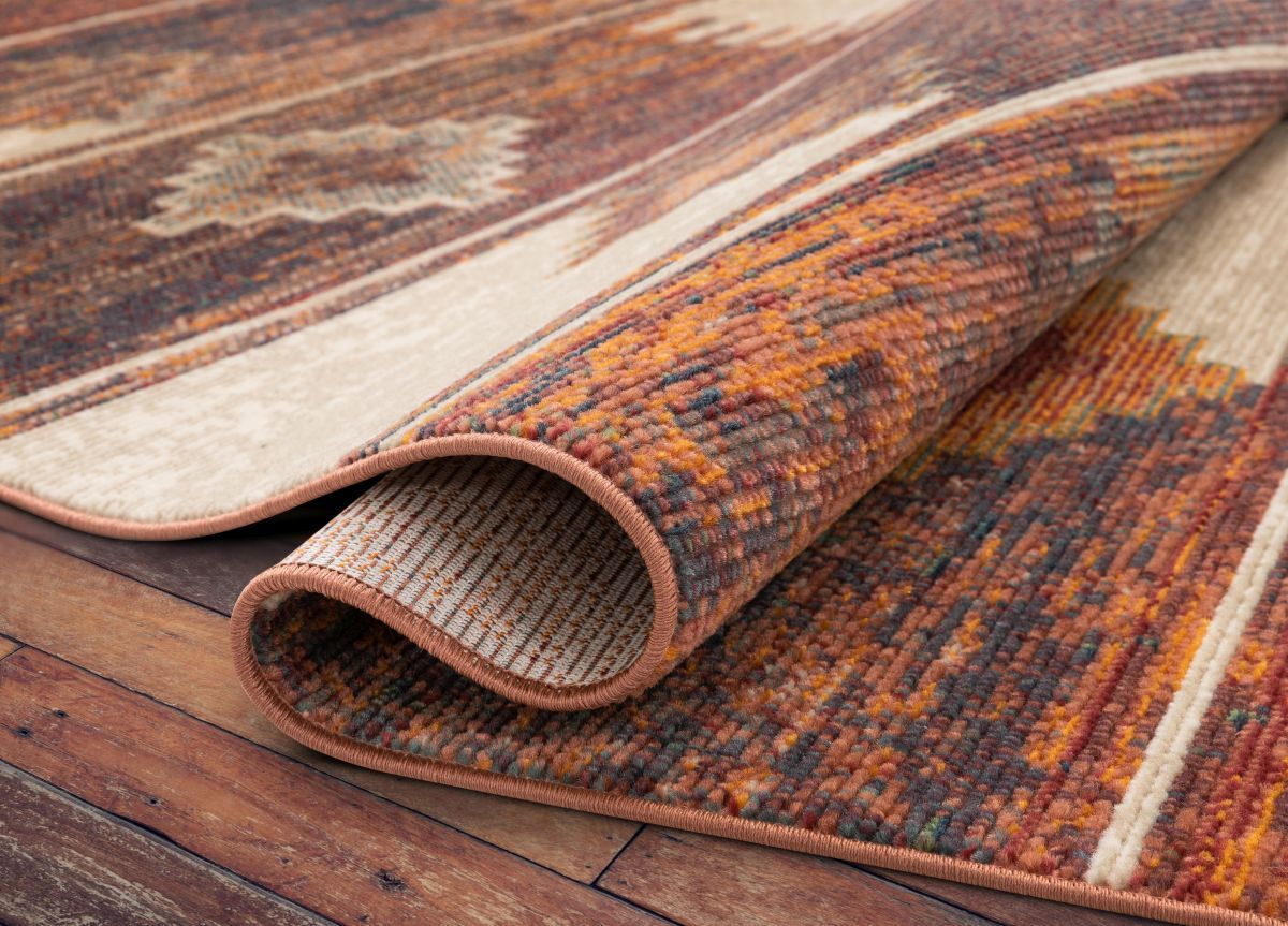 Socorro Burnt Orange Mid-Century Scandinavian Southwestern Rug TS-49