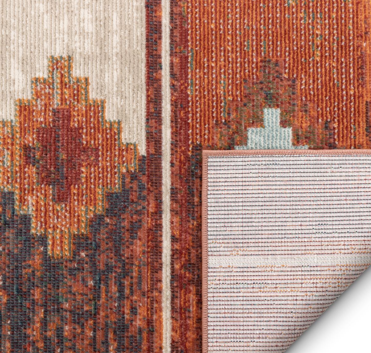 Socorro Burnt Orange Mid-Century Scandinavian Southwestern Rug TS-49