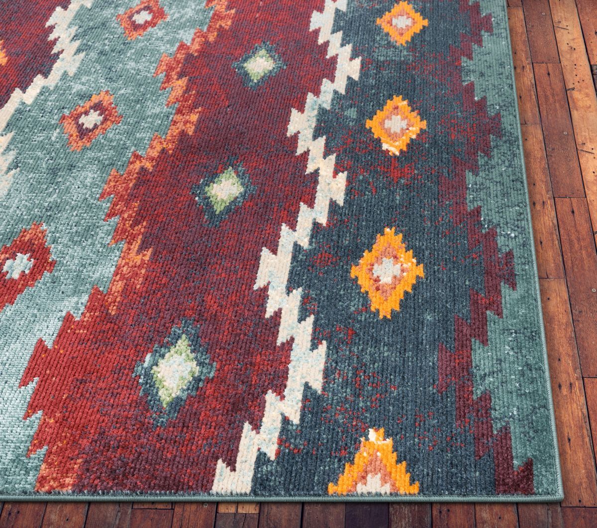 Ruidoso Blue Mid-Century Tribal Bohemian Rug TS-94