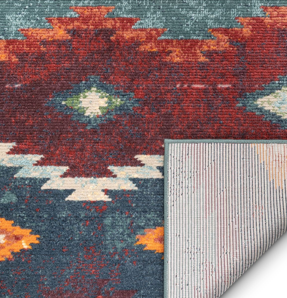 Ruidoso Blue Mid-Century Tribal Bohemian Rug TS-94