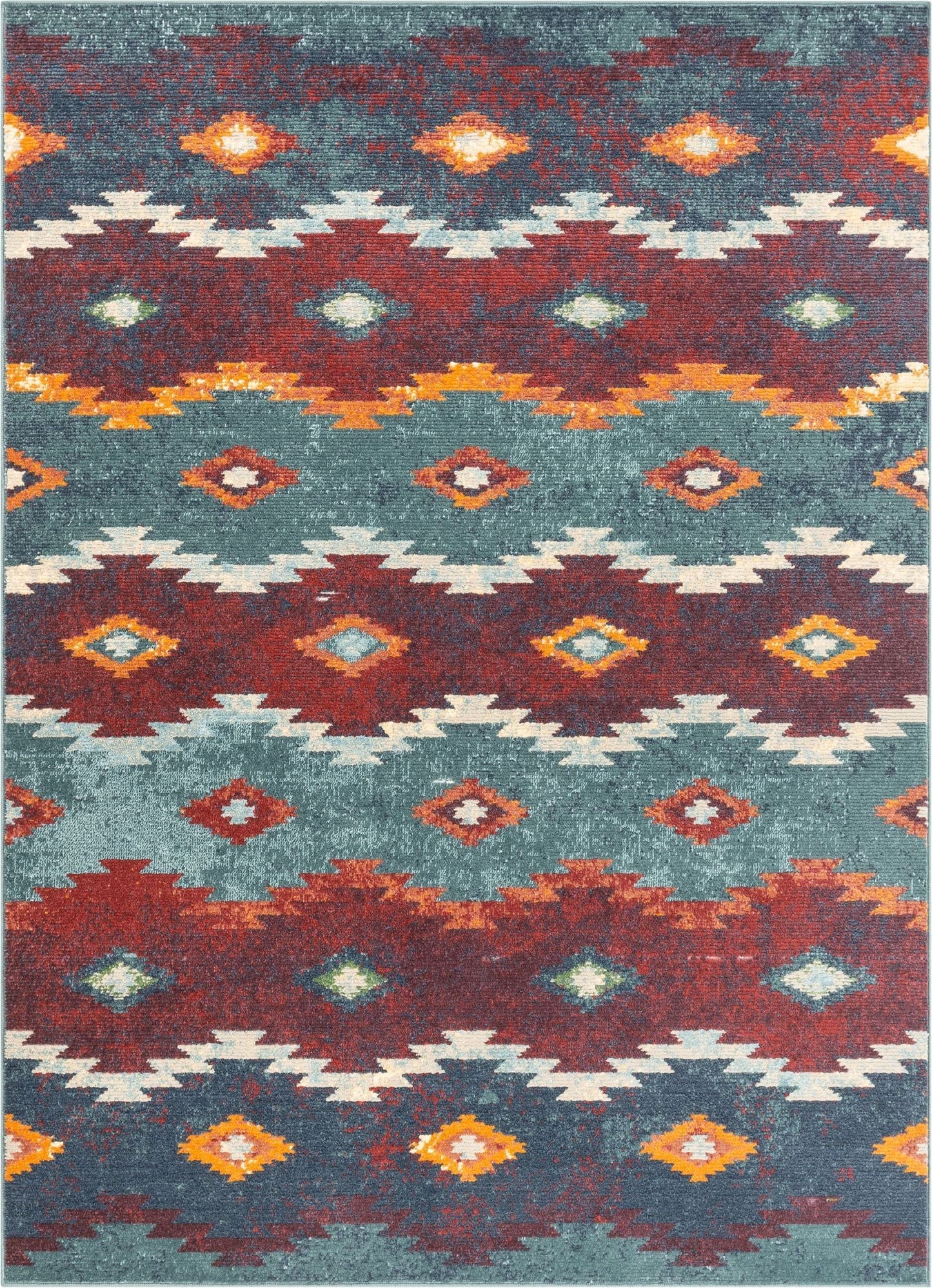 Ruidoso Blue Mid-Century Tribal Bohemian Rug TS-94