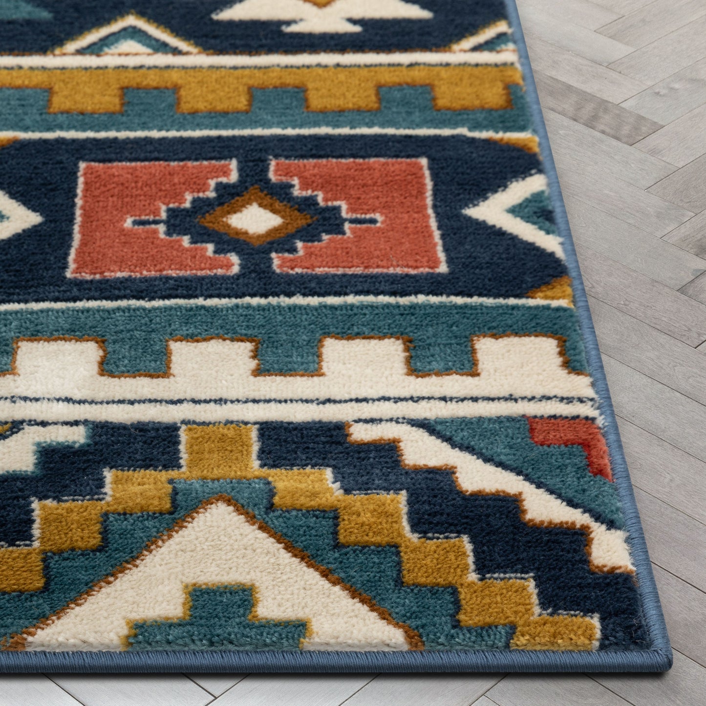 Dover Southwestern Tribal Bohemian Geometric Multi-color Rug TU-131