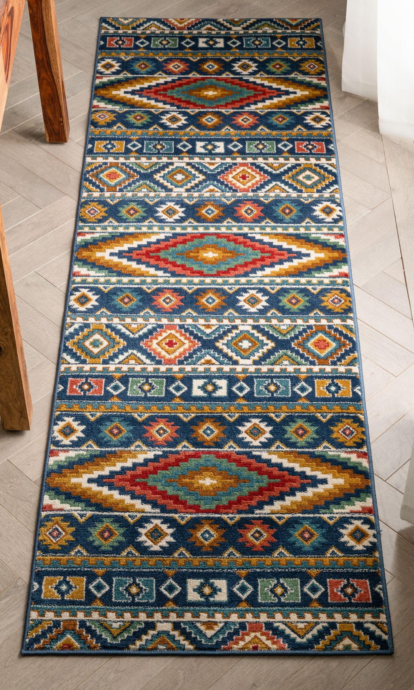 Dover Southwestern Tribal Bohemian Geometric Multi-color Rug TU-131