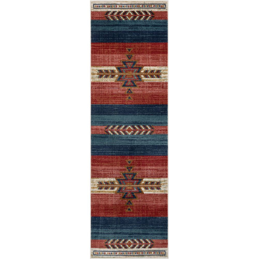 Dustin Southwestern Tribal Medallion Crimson Rug TU-140