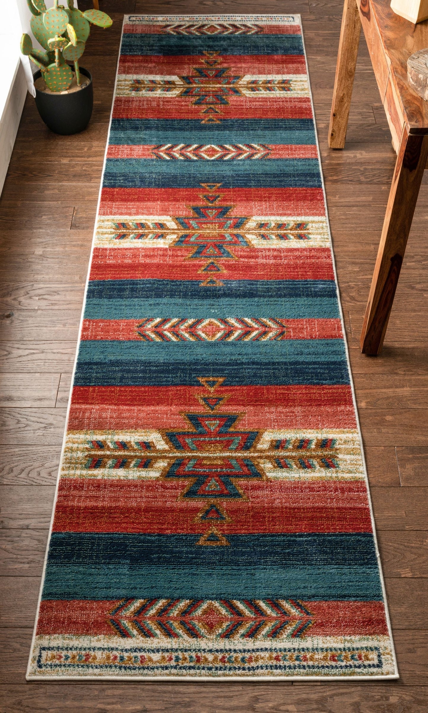 Dustin Southwestern Tribal Medallion Crimson Rug TU-140