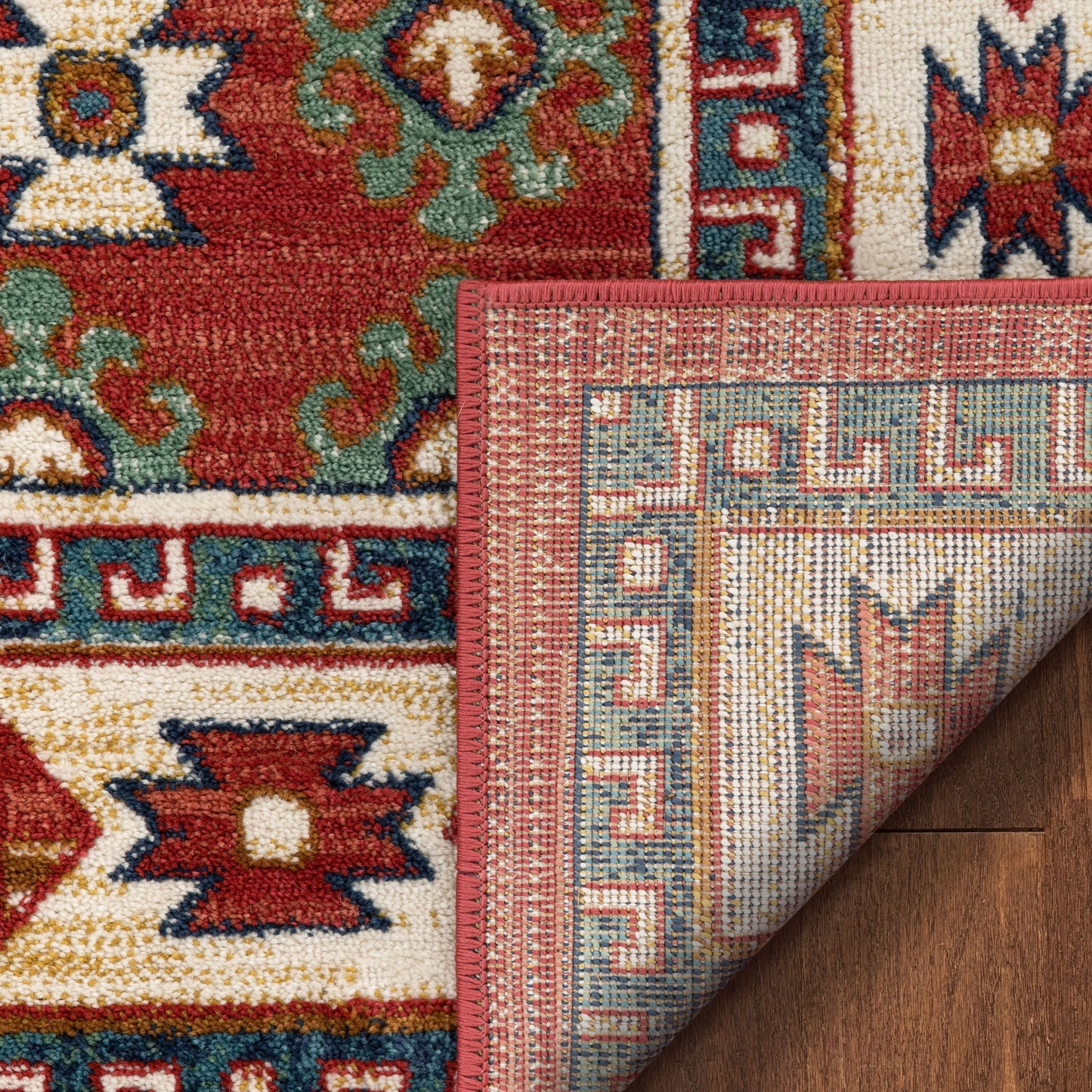 Perry Southwestern Tribal Medallion Bohemian Crimson Rug TU-160