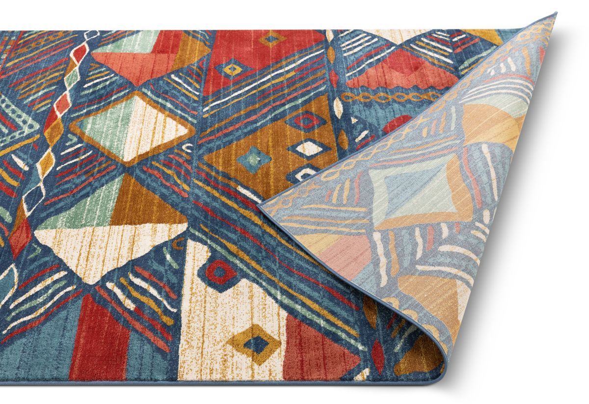 Lara Blue Modern Abstract Geometric Rug TU-54