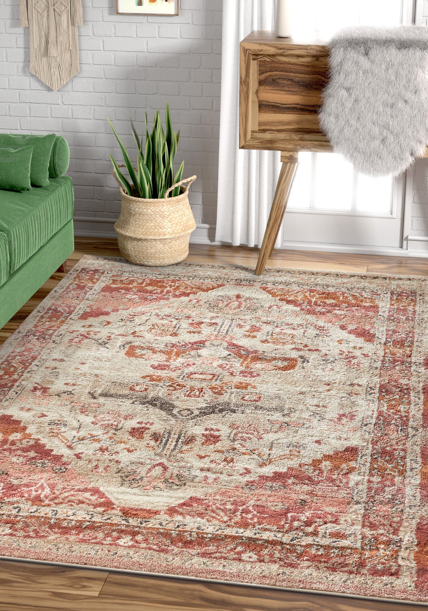 Celesita Blush/Ivory Traditional Vintage Rug VE-102